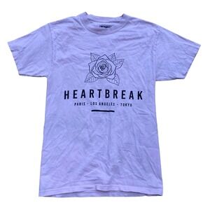Samegang TShirt Rose Heartbreak Paris Los Angeles Tokyo Graphic Pink Size S
